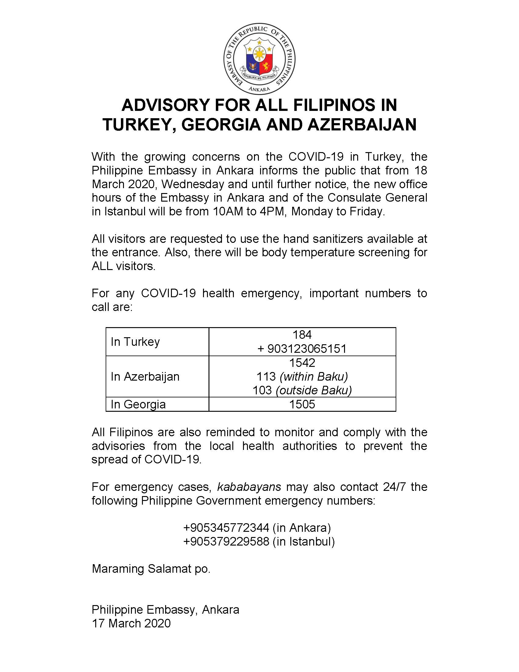 17Mar2020 Advisory 10AM4PM1