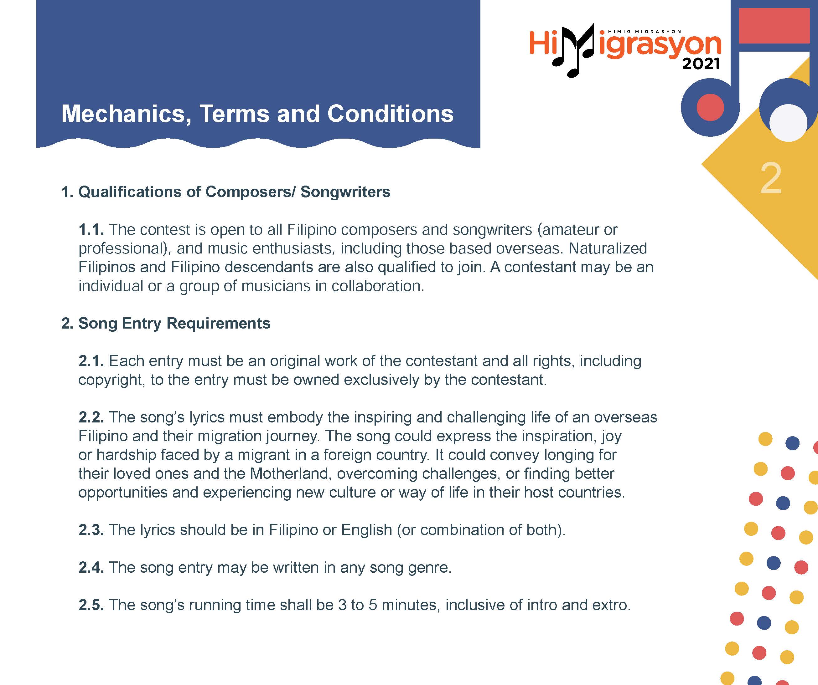 Himigrasyon 2021 Mechanics Terms and Conditions Page 2