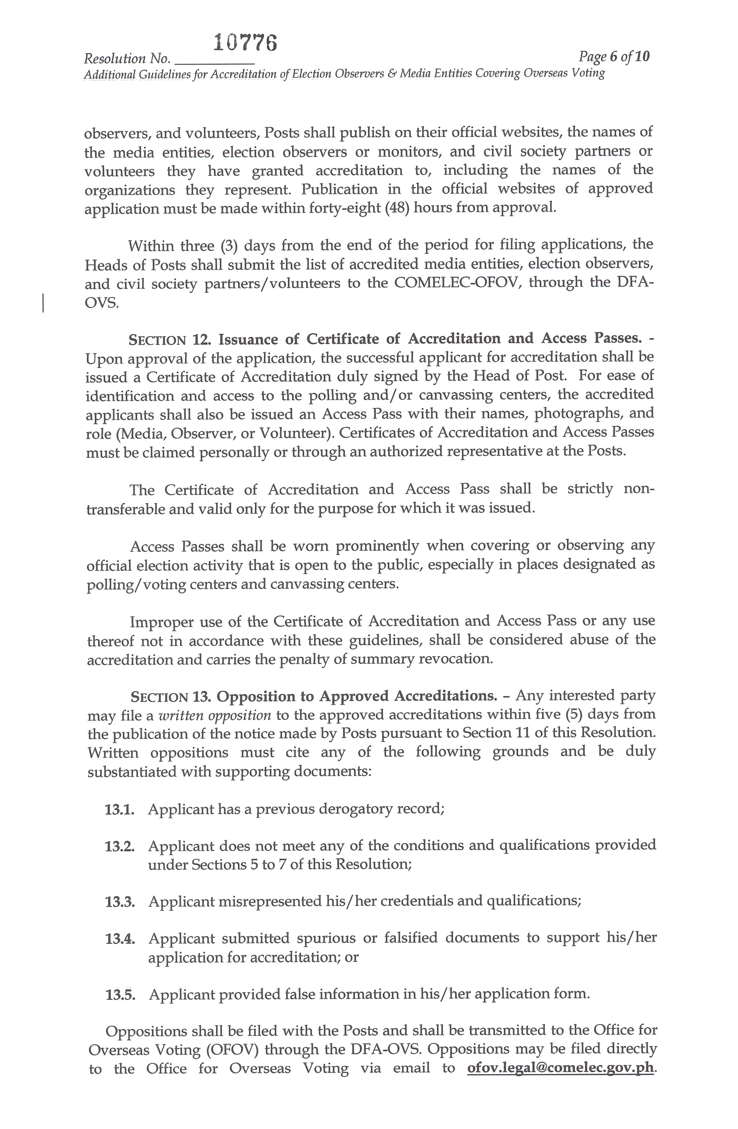 COMELEC Resolution 10776 Page 06