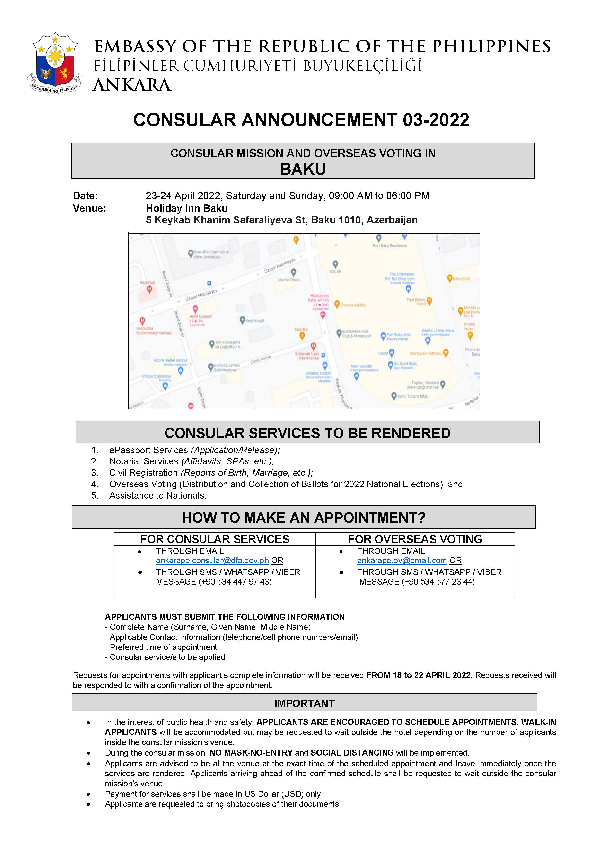 2022Apr17.Announcement.Consular Mission in Baku 23 24Apr2022.rev1